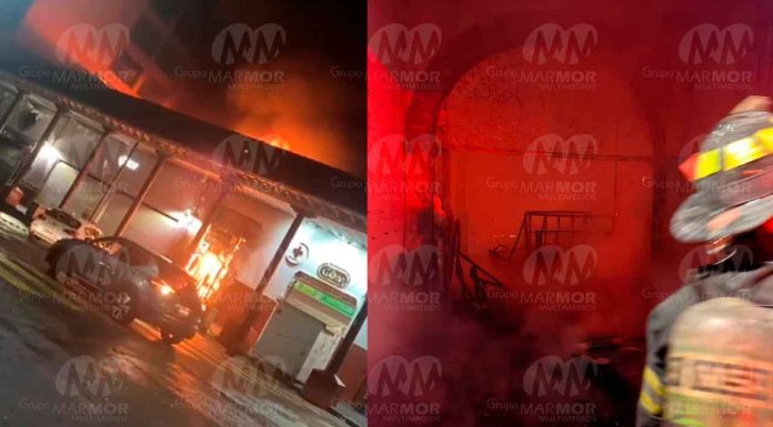 #VIDEO | Bar “Katara” es consumido por voraz incendio, en el Centro de Uruapan