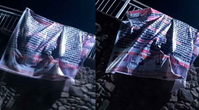 Con lona malhecha y fichas de búsqueda apócrifas, delincuentes hacen señalamientos contra autoridades