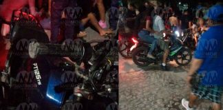 Choque entre motocicletas en Tierra Caliente deja 2 heridos, uno grave