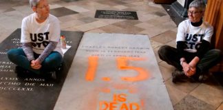 #Video | Activistas de ‘Just Stop Oil’ vandalizan la tumba de Charles Darwin en protesta por el calentamiento global