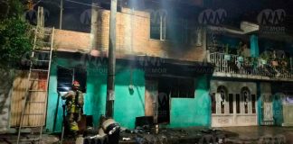 Arde domicilio en la colonia Unión Popular Solidaria, al poniente de Morelia
