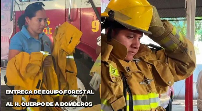 El Gobierno de Apatzingán entrega equipo forestal a su Cuerpo de Bomberos