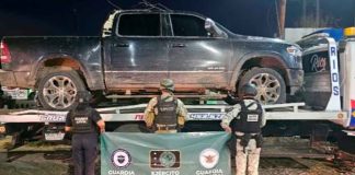 SSP, Defensa y GN localizan tres camionetas abandonadas en Tierra Caliente