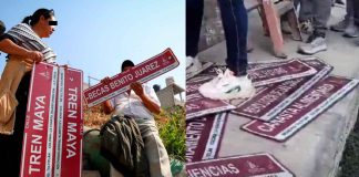 #VIDEO | Adiós a la colonia Cuarta Transformación; vecinos retiran nomenclaturas