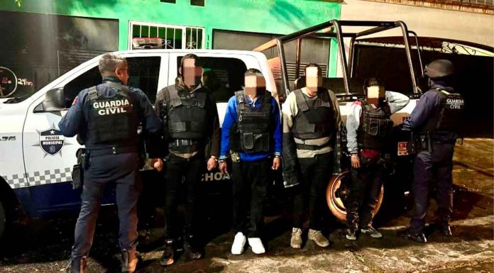 SSP detuvo a 4 hombres que portaban fusiles y equipo táctico