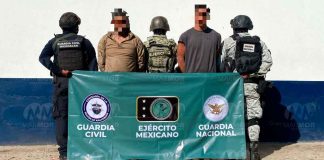 Detenidos 2 hombres con fusiles y municiones en Buenavista: SSP
