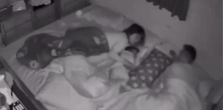 #VIDEO | Padres protegen a su bebé con sus cuerpos durante terremoto