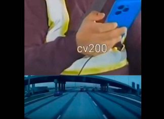 #VIDEO | Se estrella contra un coche por viendo el celular en plena autopista