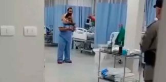 #VIDEO | Hombre enloquece en hospital y amenaza con asesinar a enfermera; policías lo abatieron