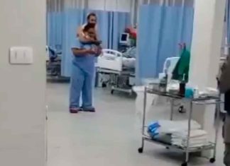 #VIDEO | Hombre enloquece en hospital y amenaza con asesinar a enfermera; policías lo abatieron