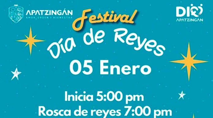 El Ayuntamiento de Apatzingán invita a disfrutar de los festejos del Festival de Día de Reyes