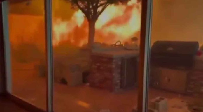 #VIDEO | Un hombre y su perro se quedaron atrapados por las llamas durante los incendios forestales de California