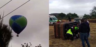 #VIDEO | #México: Globo aerostático se desploma dejando dos extranjeros heridos