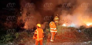 #Imágenes | Se registra incendio de pastizal en predio de la colonia Prados Verdes de Morelia