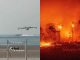 #VIDEO | Así recogen agua los aviones en la Bahía de Santa Mónica para tratar de sofocar los incendios