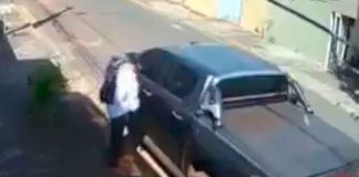 #VIDEO | Ladrón intenta robar una camioneta y recibe un disparo