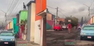 #VIDEO | Presunto ladrón es captado bajando de las azoteas en casas de Lomas del Valle, Morelia