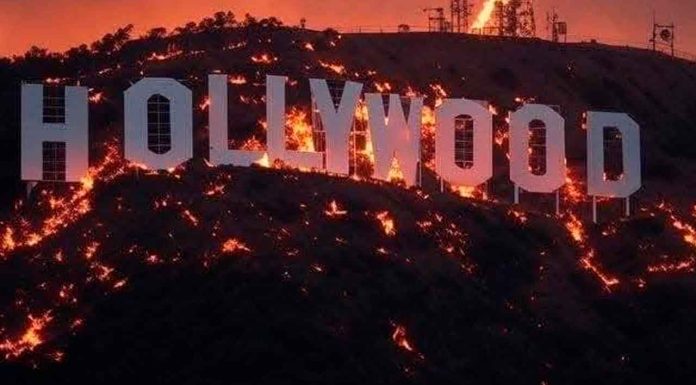#VIDEO | Incendios en Los Ángeles: el fuego se acerca al célebre cartel de “Hollywood” y deja en ruinas Sunset Boulevard