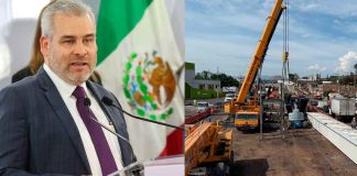 #VIDEO | Paso superior vehicular de Villas del Pedregal con 73 % de avance: Bedolla