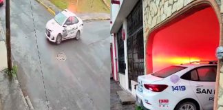 #VIDEO | #México: Patrulla de policía se queda sin frenos e impacta contra una casa