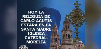 Reliquia de Carlo Acutis regresa a Morelia, realizará caravana hacia Catedral