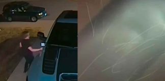 #VIDEO | Repartidor dañó el vehículo de un cliente tras no recibir la propina esperada