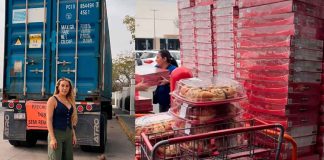 #Video | Mujer se vuelve viral tras comprar 800 roscas de reyes en el Costco de Guadalajara para revenderlas en Colima; contrato un tráiler para llevárselas
