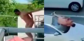 #VIDEO #Viral | Hombre salta desnudo desde un edificio para evitar que descubran su infidelidad