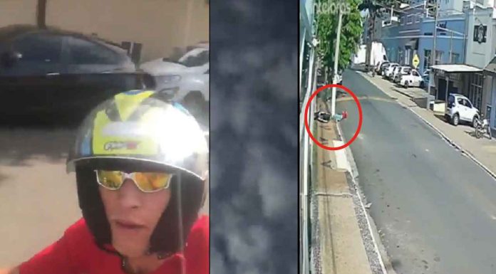 #VIDEO | Joven toma video modo selfie y choca abruptamente contra poste
