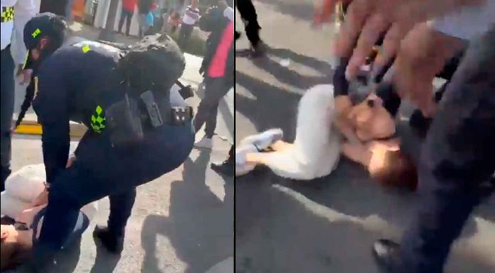 #Video | Reportan uso de la fuerza innecesaria, en contra de jovencita, por parte de policías de la CDMX