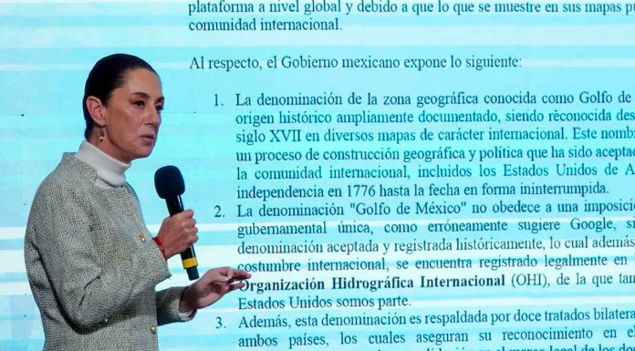 Sheinbaum envía carta a Google por cambio de nombre del Golfo de México en “Maps”; esto es lo que dice