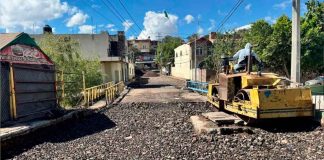 Pavimentan calle Vicente Guerrero en El Sauz de Abajo para mejorar acceso a la comunidad