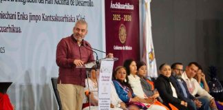 #Imágenes // En Foro Nacional Indígena, Bedolla destaca papel de autogobiernos