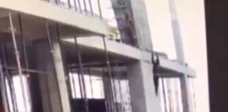 #Video // Trabajador se salva milagrosamente tras caída en obra en Construcción