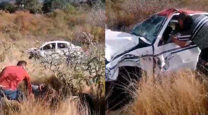 #VIDEOS | Se registra choque entre camioneta y 2 taxis en la Morelia-Quiroga