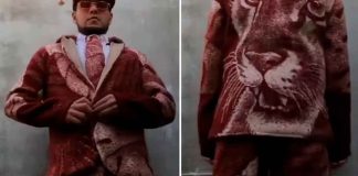 #VIDEO: ¡Ulalá señor francés! Joven se hace un traje con su cobertor de tigre y se hace viral