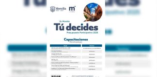 Gobierno de Morelia invita a capacitaciones del Presupuesto Participativo 2025
