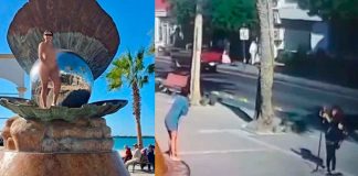 #VIDEO | #México: Mujer se desnuda en monumento para que le tomen fotos y la multan con más de 3 mil pesos
