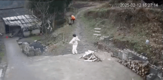 #VIDEO | Niño prende ‘cuete’ y cae en la cara de su madre