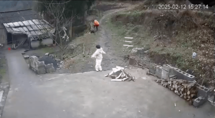 #VIDEO | Niño prende ‘cuete’ y cae en la cara de su madre