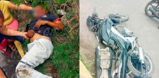 #Imágenes | Motociclista herido al derrapar su unidad en Tierra Caliente