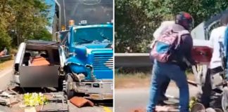 Carroza fúnebre choca y difunto se sale del ataúd