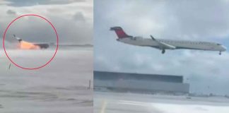#Video | Avión de Delta Airlines se estrella en Toronto: imágenes captan el preciso momento del impacto