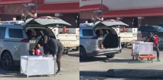 #VIDEO #Viral | Padre usa montacargas como carriola, causa sensación en redes