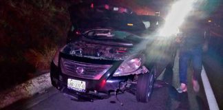 Auto choca contra semoviente en la autopista Siglo XXI