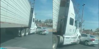 #VIDEO | Tráiler impacta el costado de un carro particular #México