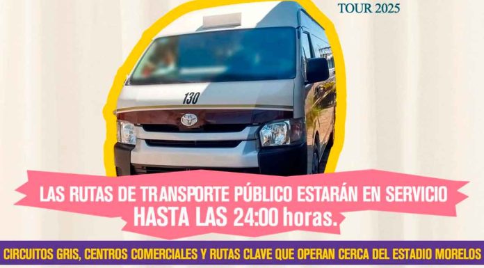 Transporte público ampliará servicio por concierto de Chayanne: Gladyz Butanda