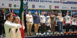 #Imágenes | Deporte parte primordial en la formación del estudiantado, destaca Yarabí Ávila al inaugurar Universiada estatal 2025