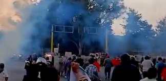 #VIDEO | Guardia Civil desactiva bloqueo y libera acceso a Uruapan
