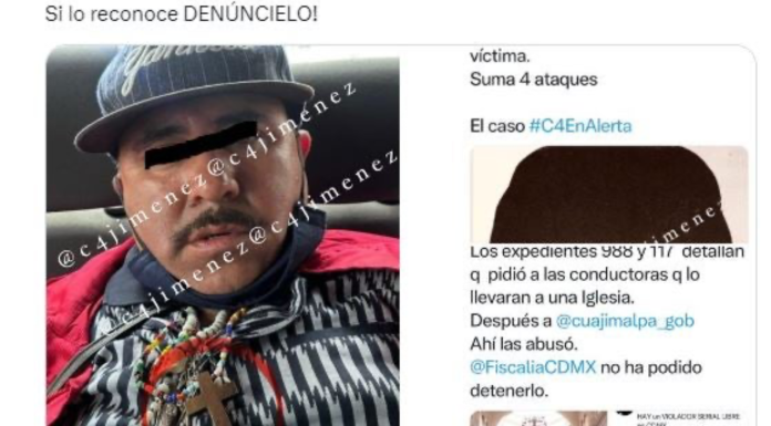 Cae violador serial de mujeres taxistas en la CDMX